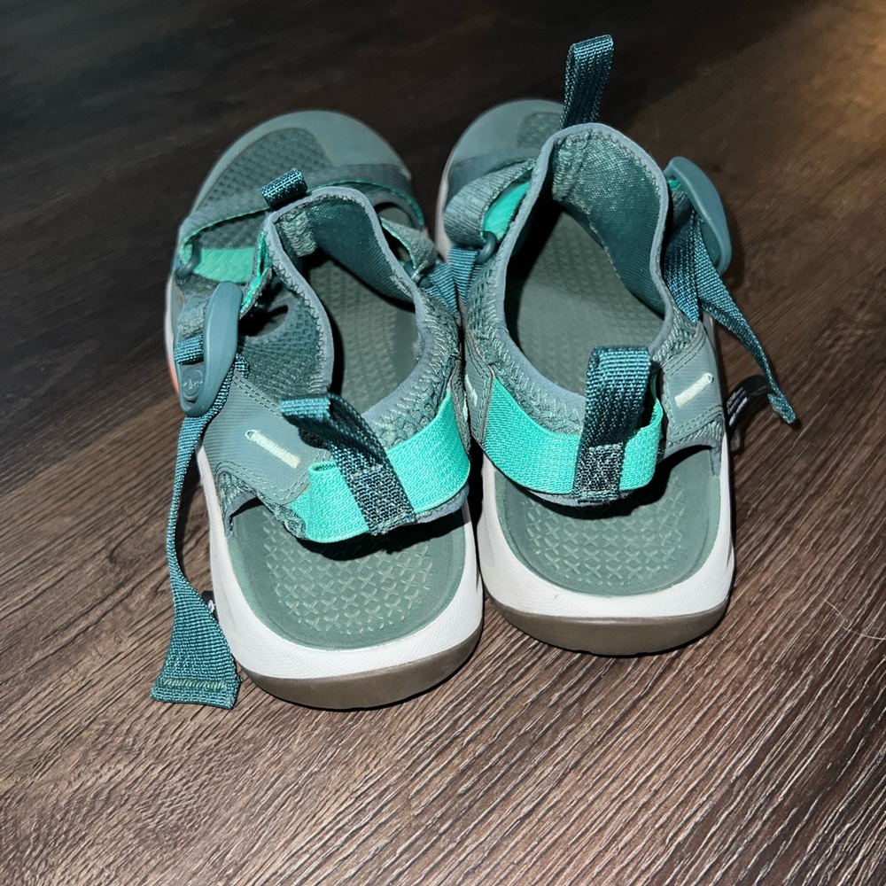 Chaco Teal and Orange Sport Sandals - Picture 6 of 8